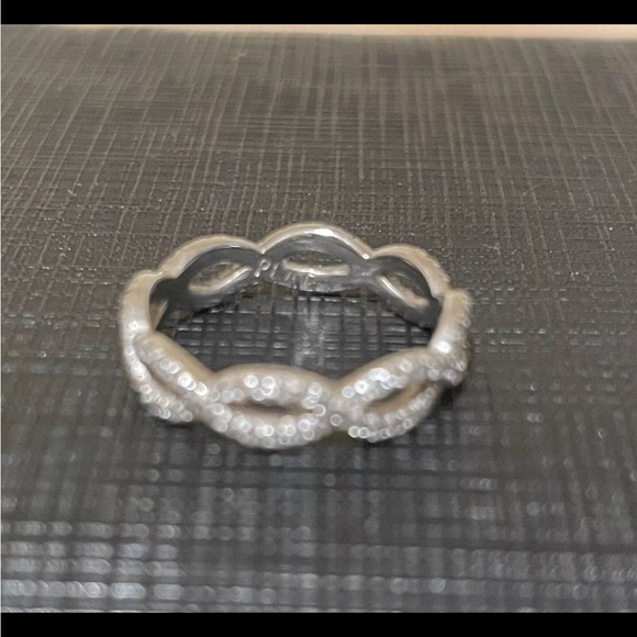 Diamond Infinity Eternity Band Size 4 Platinum PT950 - Picture 3 of 8